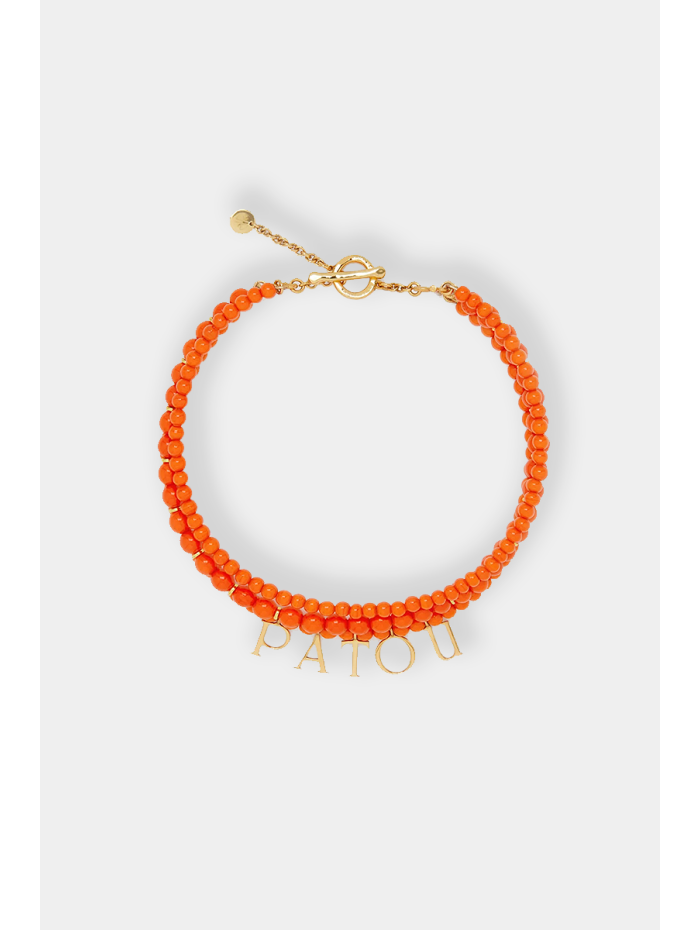 Patou - Collier de perles oranges