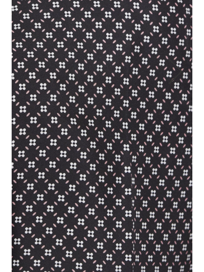 Lanvin - Chemise en soie noire avec motif marguerite