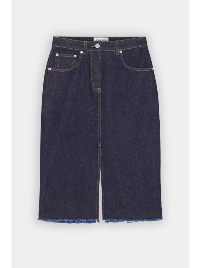 Lanvin - Jupe en denim brut