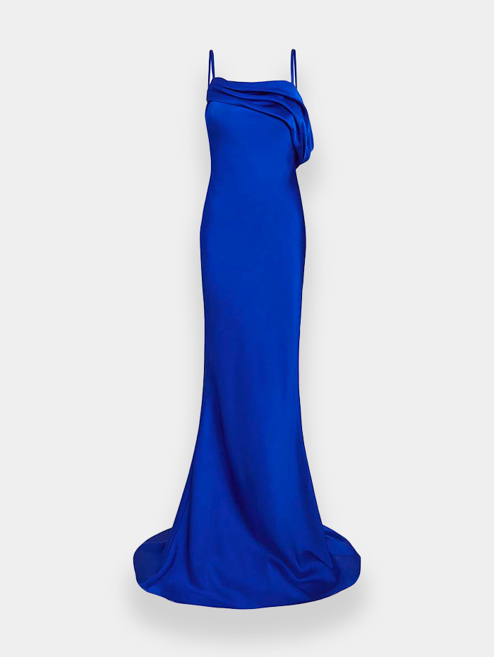 Safiyaa - Robe bleu électrique longue marrakech