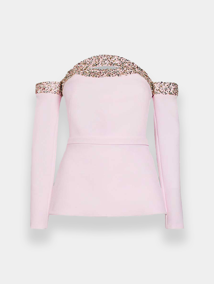 Safiyaa - Top rose pale habillé