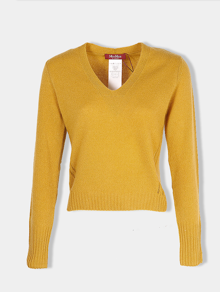 Pull cachemire jaune - Mario - MAX MARA - Pull femme chic