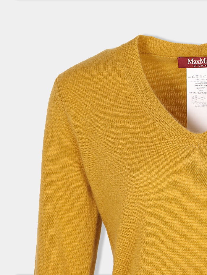 Pull cachemire jaune - Mario - MAX MARA - Pull femme chic