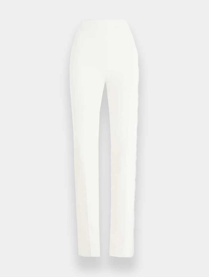 Safiyaa -Pantalon en crêpe blanc