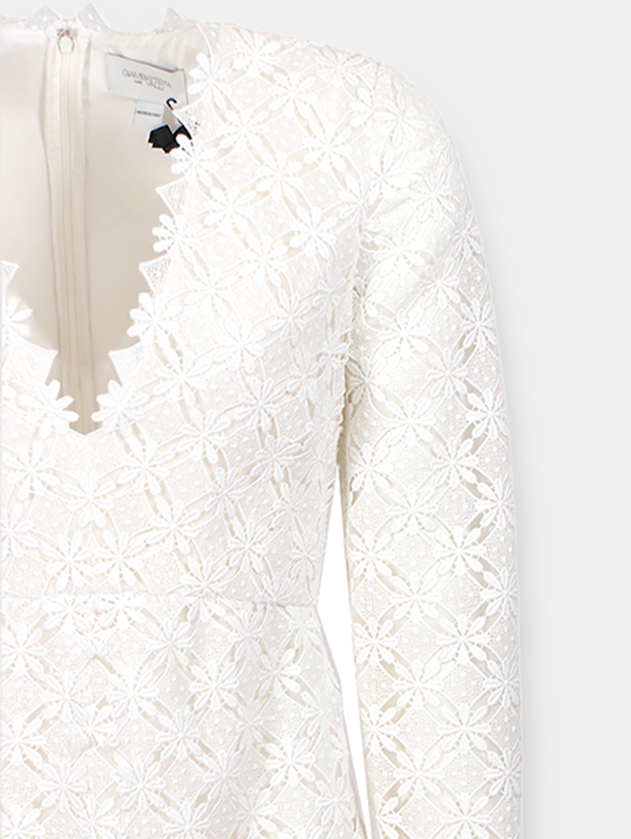 Boutique Pearl - GIAMBATTISTA VALLI Robe blanche en dentelle