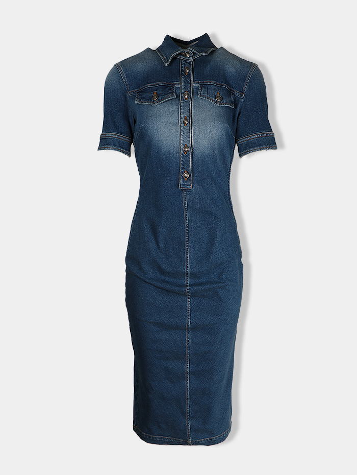 Sportmax - Robe longue en jean
