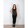 S MAX MARA - Top noir satiné