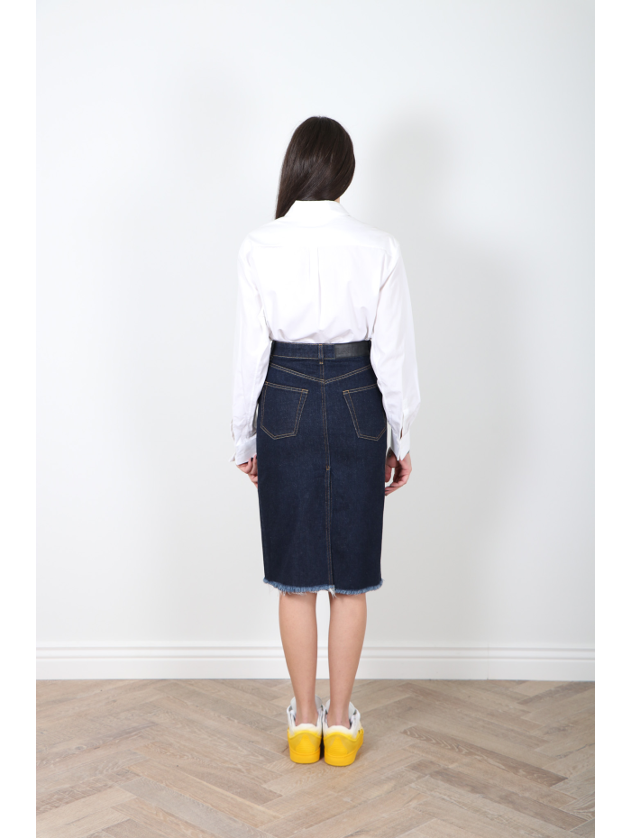 Lanvin - Jupe en denim brut