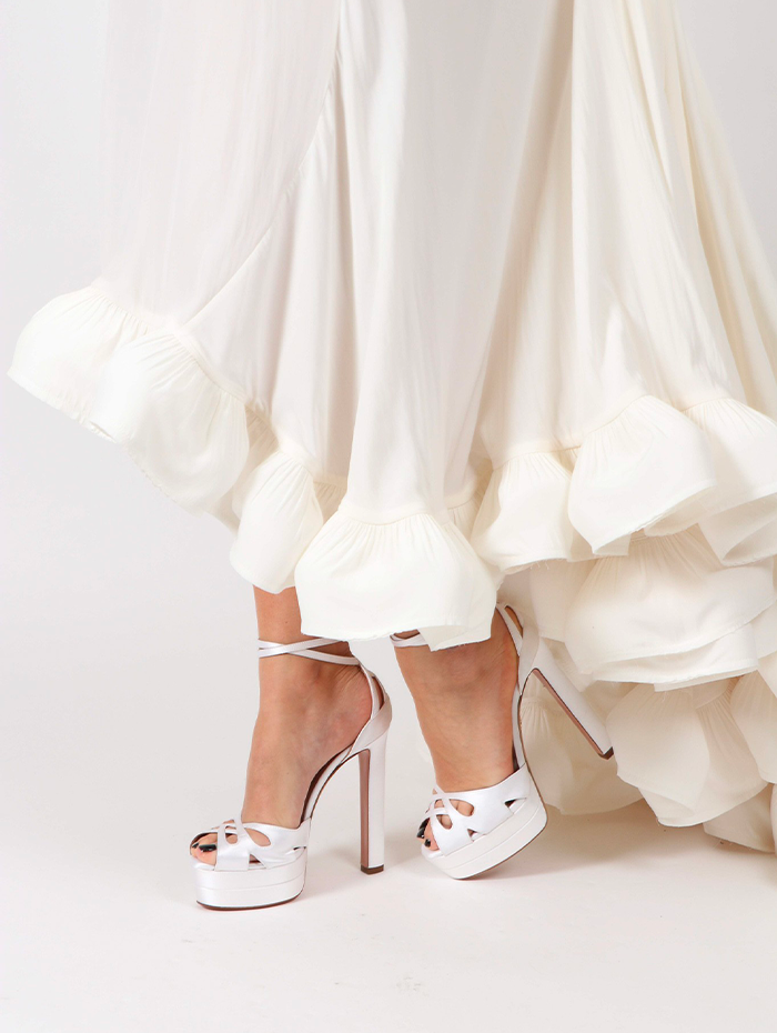 AQUAZZURA - All Dolled Up Sandal Plateau 140