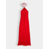 Robe longue en satin