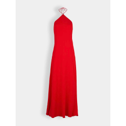 Robe longue en satin