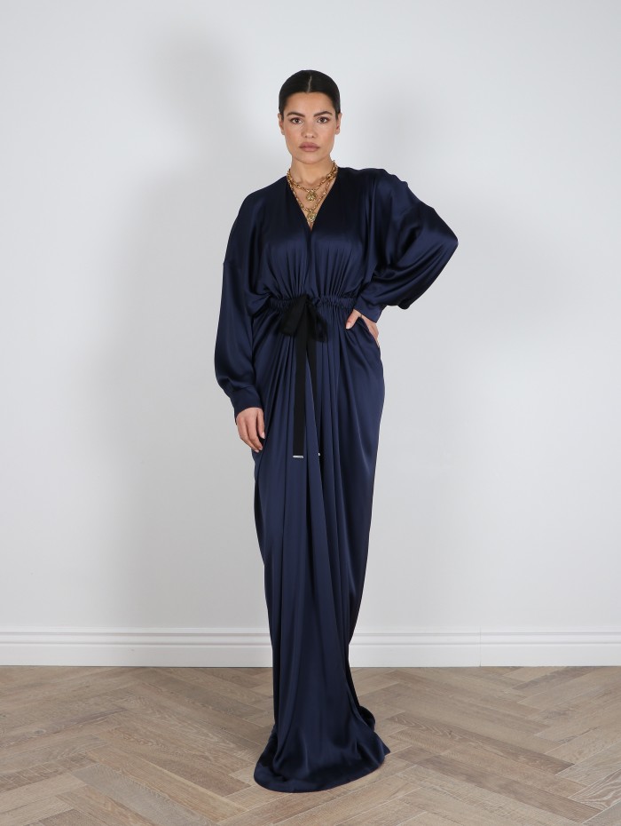 Robe longue kaftan navy - Maison Rabih Kayrouz - Mademoiselle Pearl