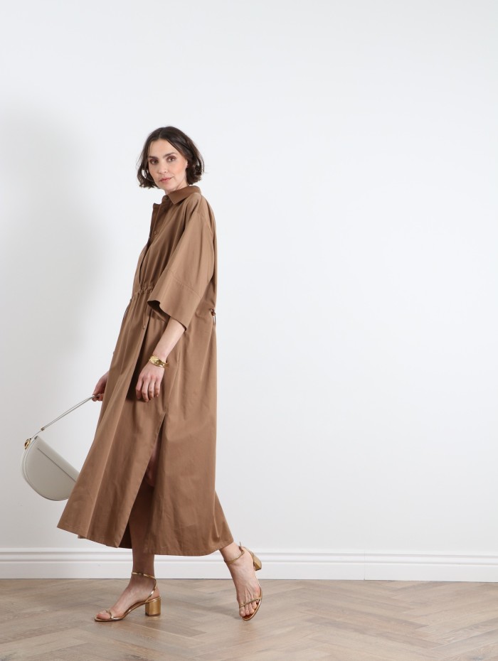 EULALIA  ROBE CHEMISE COGNAC