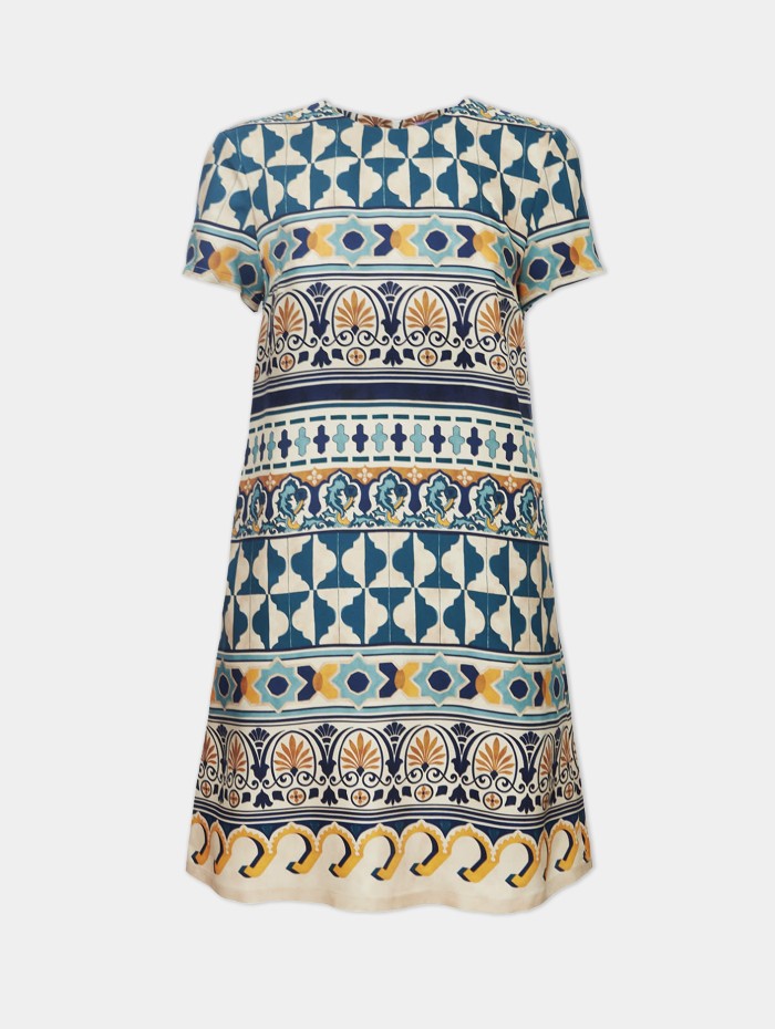 DOUBLE J - MINI SWING DRESS COULEUR FONCE