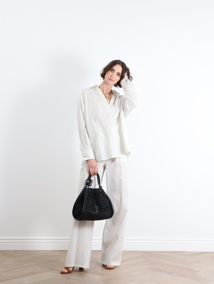 Mademoiselle Pearl - Pantalon rayé MaxMara