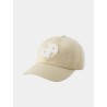 CASQUETTE BEIGE LOGO BLANC