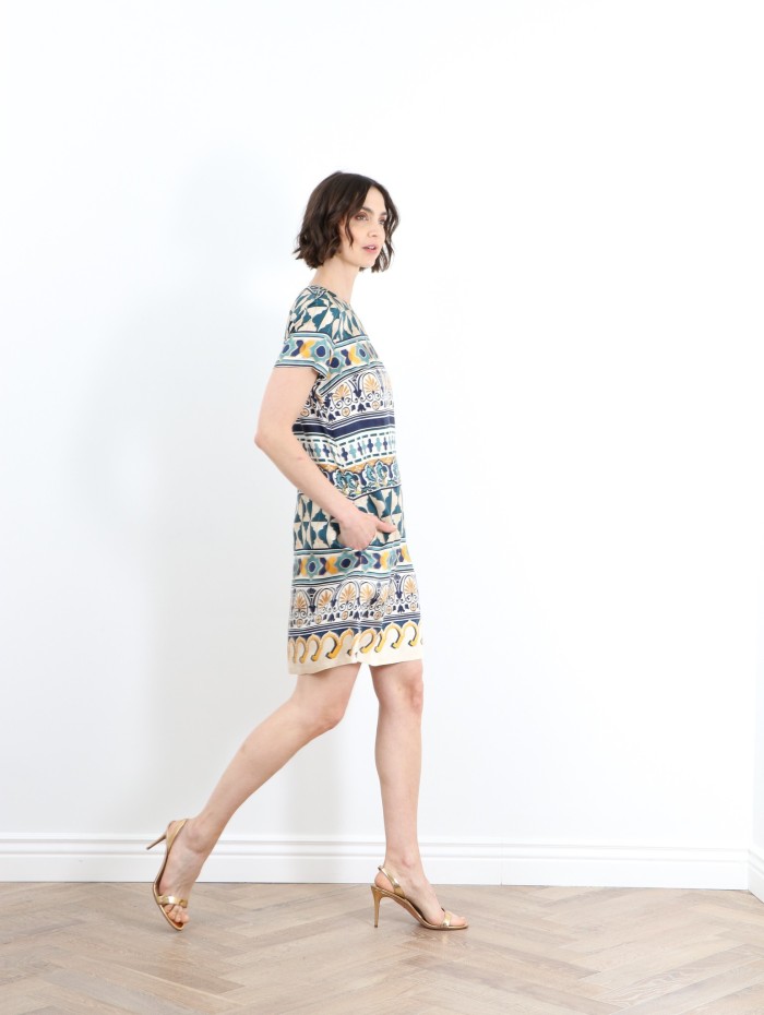DOUBLE J - MINI SWING DRESS COULEUR FONCE
