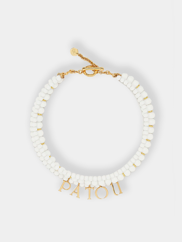 Patou - Collier de perles blanches