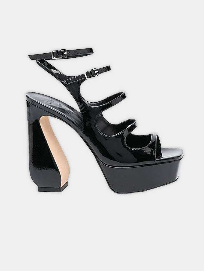 SERGIO ROSSI - SI ROSSI - TALON VERNIS NOIR