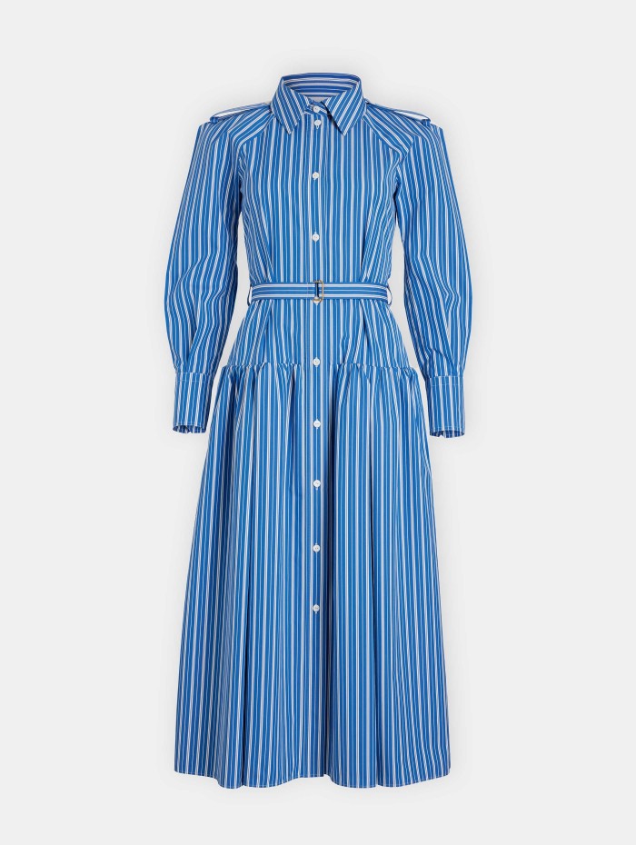 Robe chemise longue - Bleu - Patou - Mademoiselle Pearl