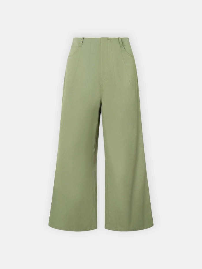 Pantalon en coton kaki - Staud - Mademoiselle Pearl