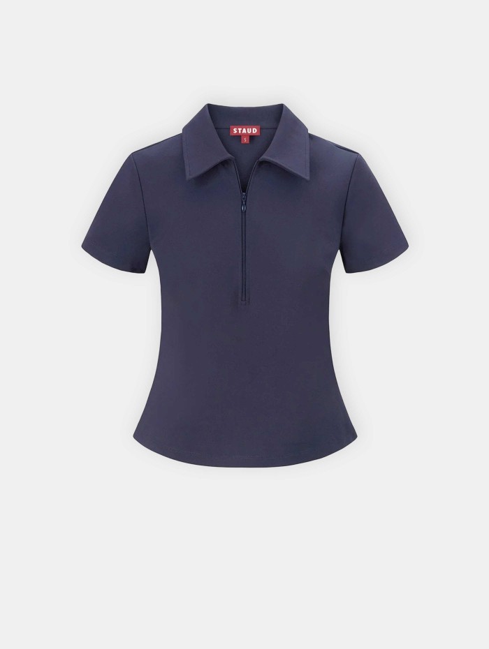 Polo navy femme - Staud - Mademoiselle Pearl