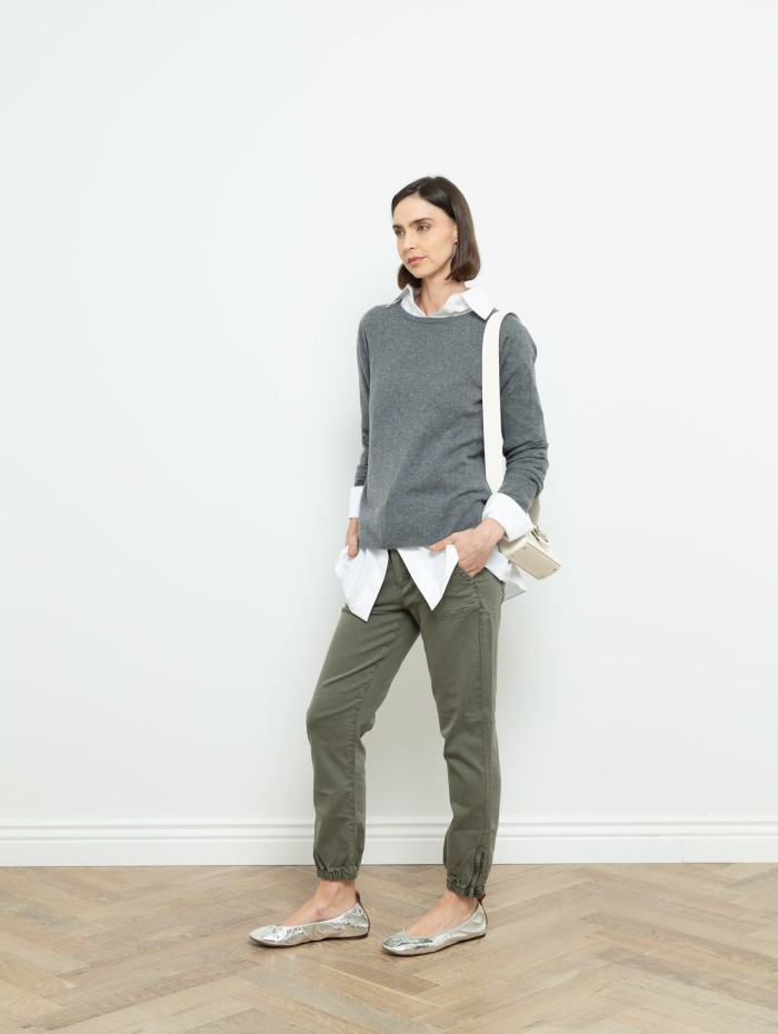 Jean jogger kaki femme - Paige - Mademoiselle Pearl
