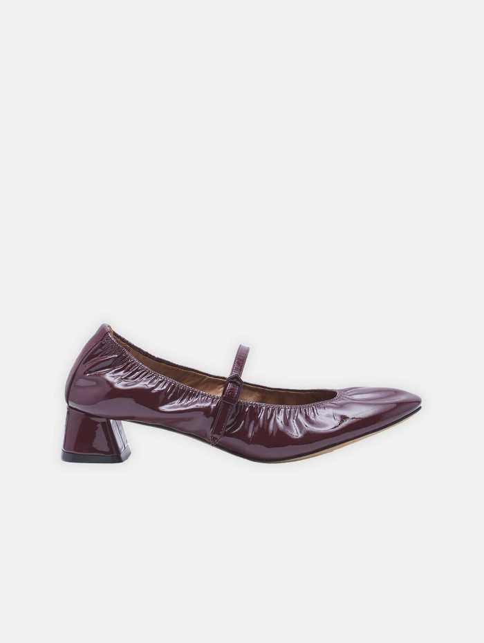 Ballerines à talon bordeaux - Lanvin - Mademoiselle Pearl