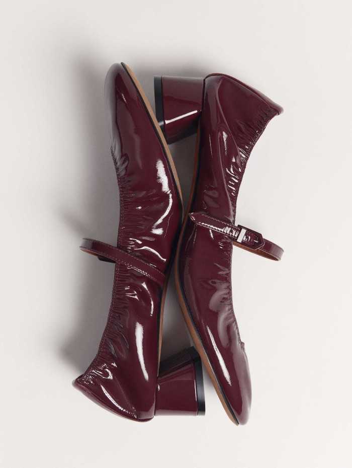 Ballerines à talon bordeaux - Lanvin - Mademoiselle Pearl