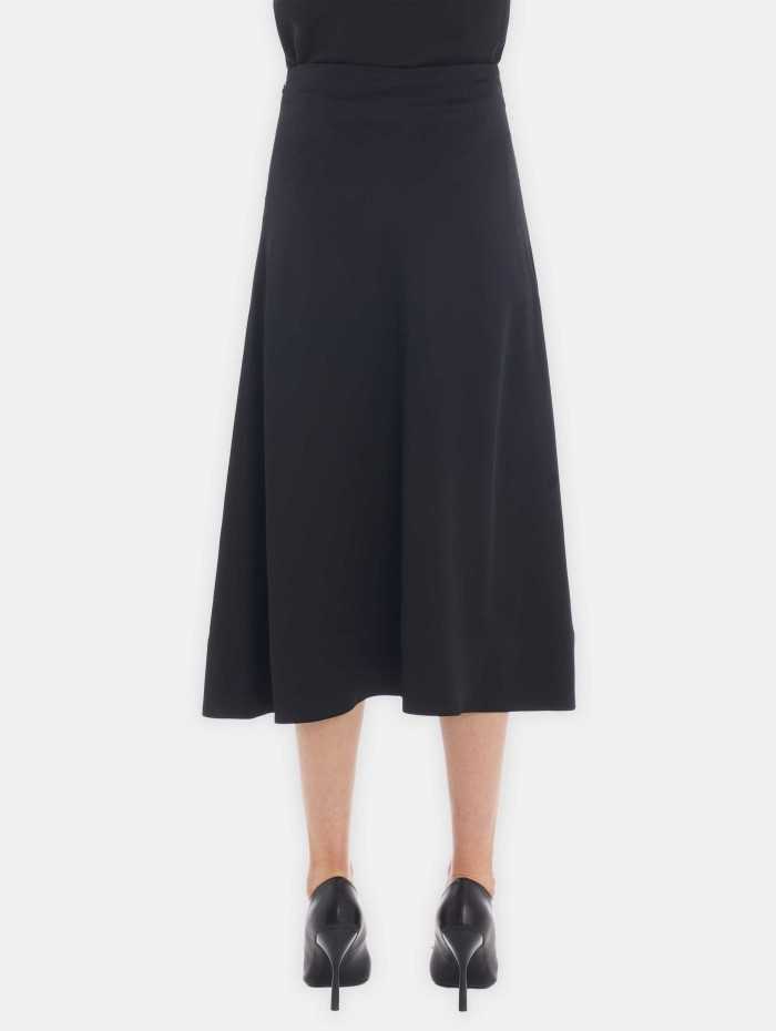 Jupe midi évasée noire - Lanvin - Mademoiselle Pearl