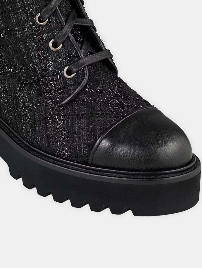Bottines Rangers noires - Aquazzura - Mademoiselle Pearl