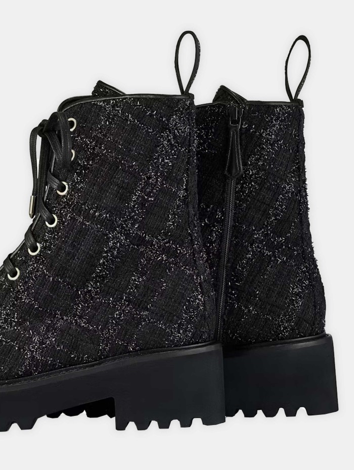 Bottines Rangers noires - Aquazzura - Mademoiselle Pearl