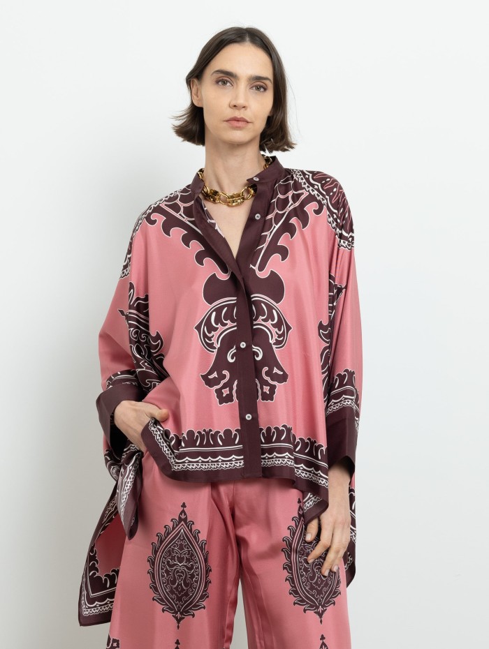 Blouse en soie rose - La doubleJ - Mademoiselle Pearl