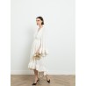 Robe longue à volants charmeuse - Lanvin - Mademoiselle Pearl
