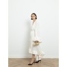 Robe longue à volants charmeuse - Lanvin - Mademoiselle Pearl