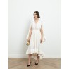 Robe longue à volants charmeuse - Lanvin - Mademoiselle Pearl