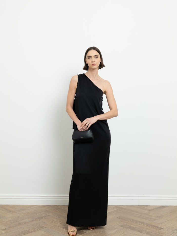 Robe asymétrique noire - Lanvin - Mademoiselle Pearl