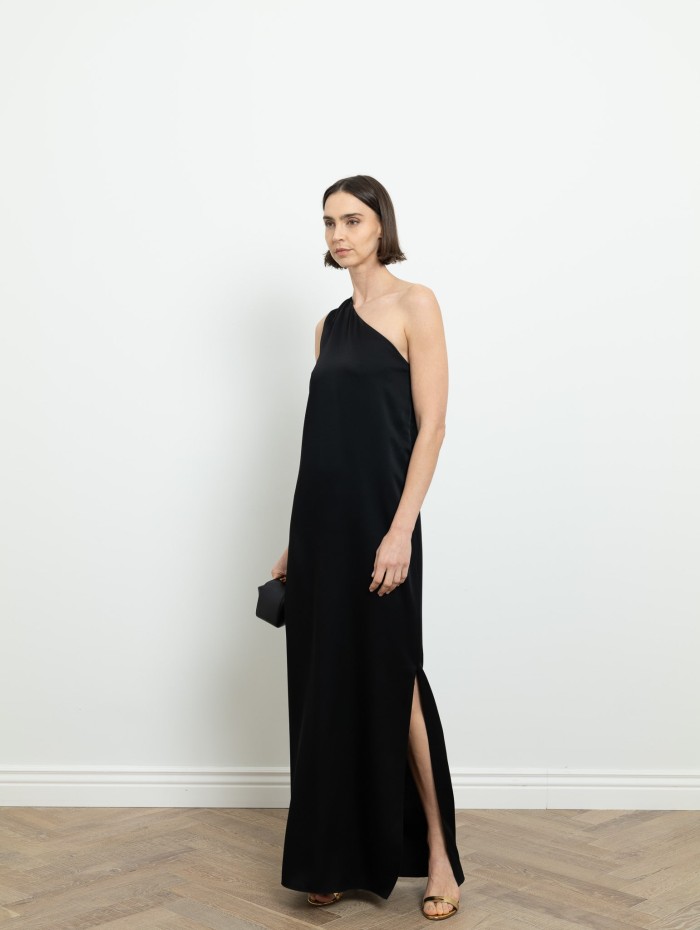 Robe asymétrique noire - Lanvin - Mademoiselle Pearl