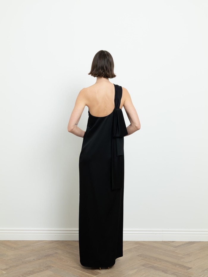Robe asymétrique noire - Lanvin - Mademoiselle Pearl