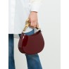 Sac Hobo vernis bordeaux - Lanvin - Mademoiselle Pearl