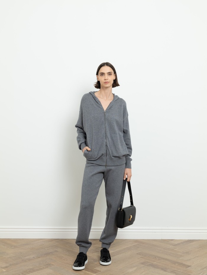 Veste à capuche grise - Max Mara Studio - Mademoiselle Pearl