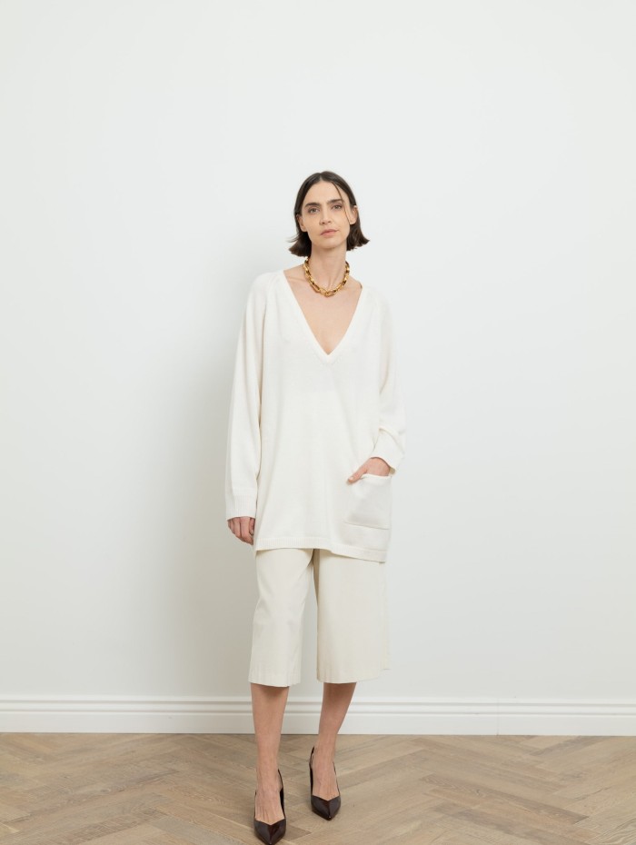 Bermuda en velours beige - Max Mara - Mademoiselle Pearl