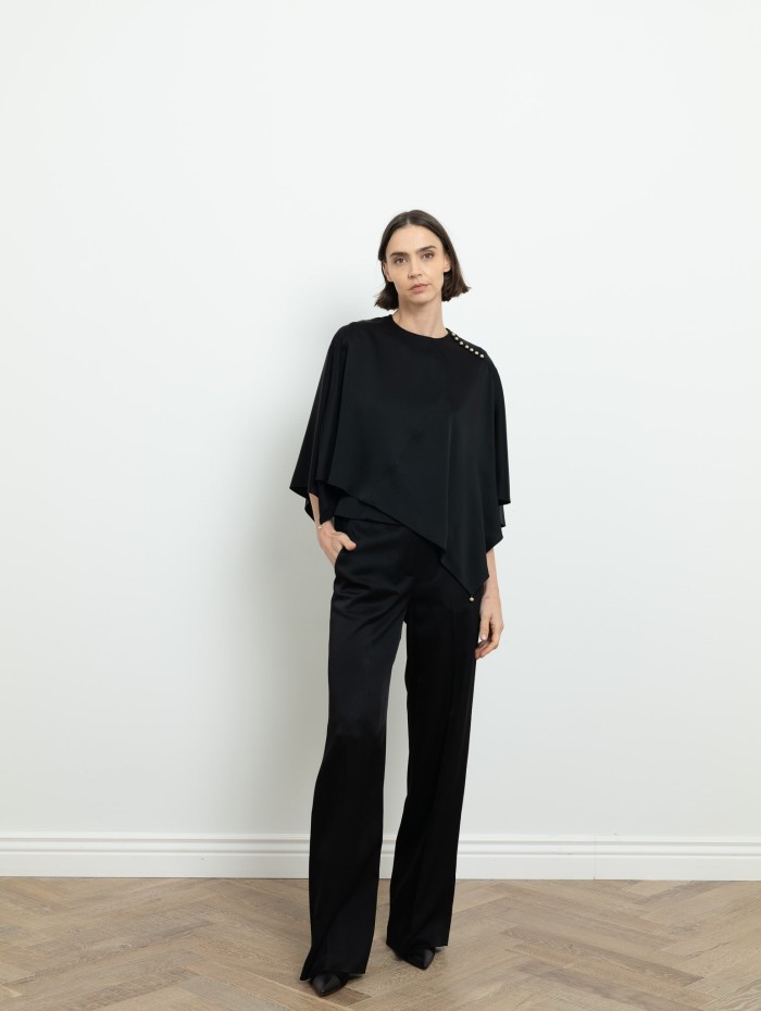 Pantalon noir en soie - Lanvin - Mademoiselle Pearl