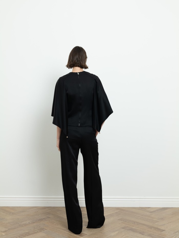 Pantalon noir en soie - Lanvin - Mademoiselle Pearl