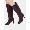 Bottes en cuir bordeaux - AQUAZZURA - Bottes femme luxe - Mademoiselle Pearl