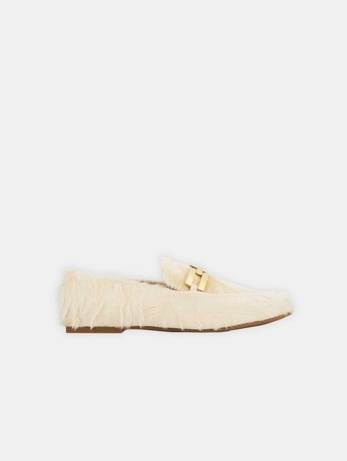 Mocassin fourrure - AQUAZZURA - Mocassins femme luxe - Mademoiselle Pearl