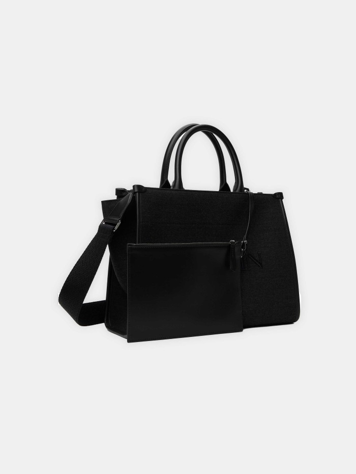Sac cabas en toile - Noir - LANVIN - Sacs luxe - Mademoiselle Pearl