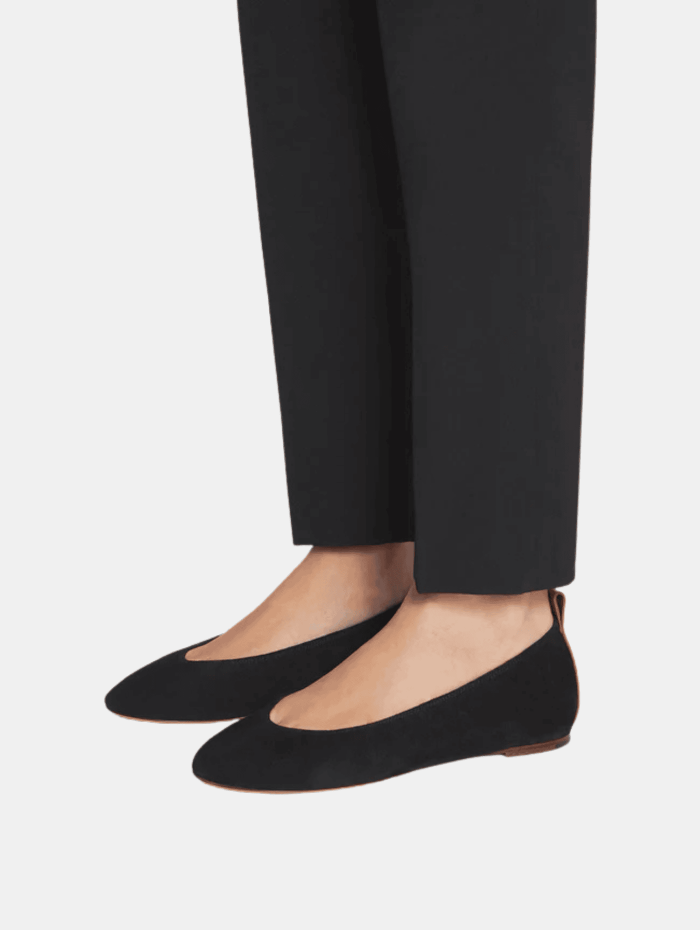 Ballerines en daim noires - LANVIN -  Mademoiselle Pearl