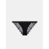 Slip tanga noir Wild Rose - Love Stories - Mademoiselle Pearl