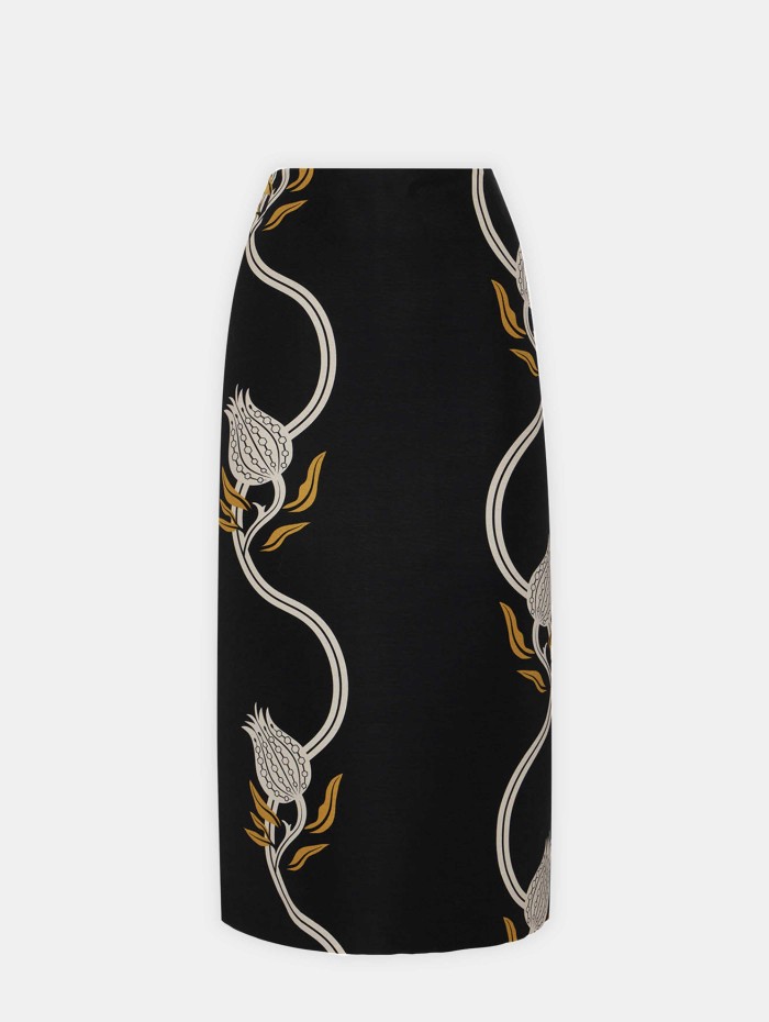 Jupe en laine noire - Pencil - La DoubleJ -  Mademoiselle Pearl